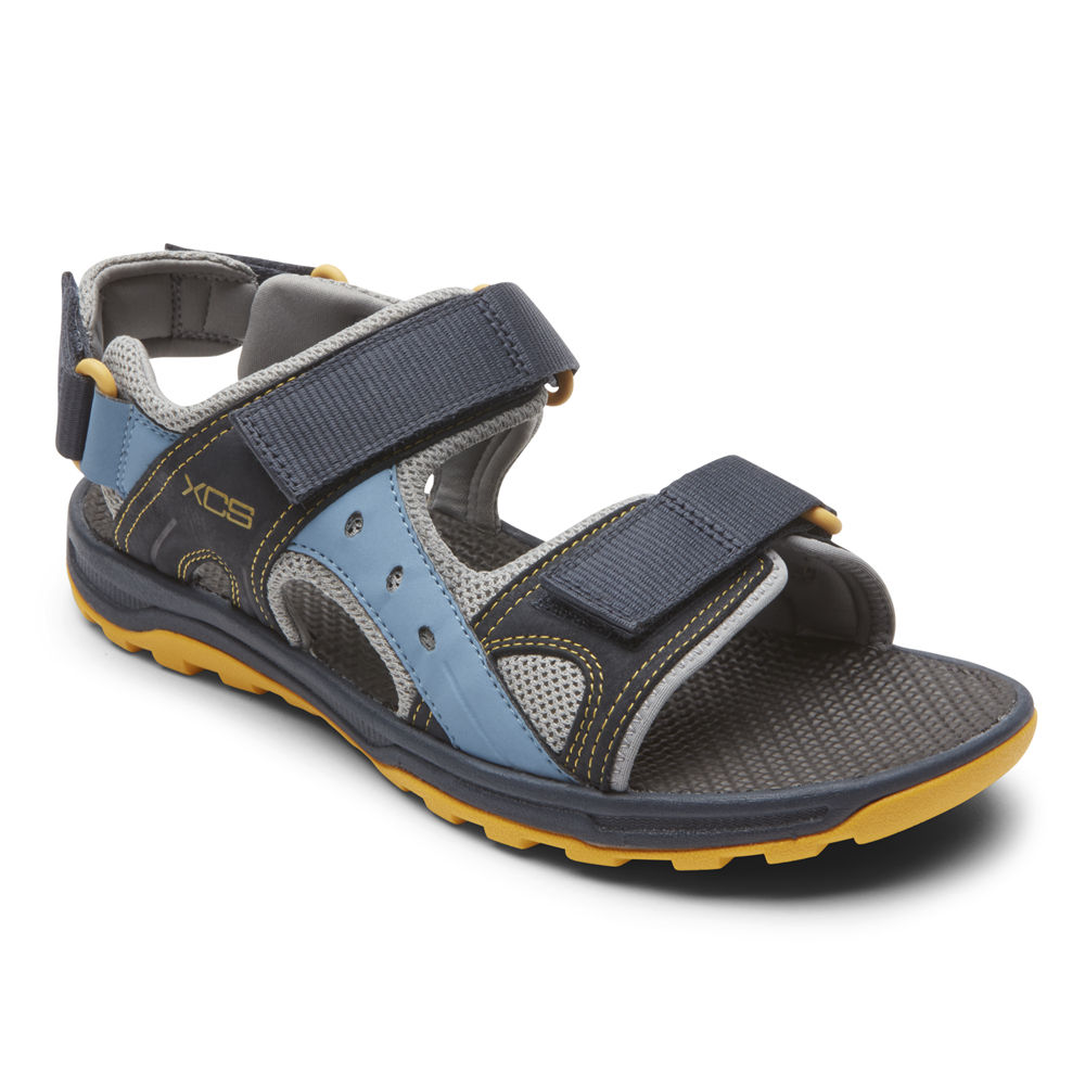 Rockport Sandaler Herr Blå - Trail Technique Adjustable Velcro - TFRDM9578